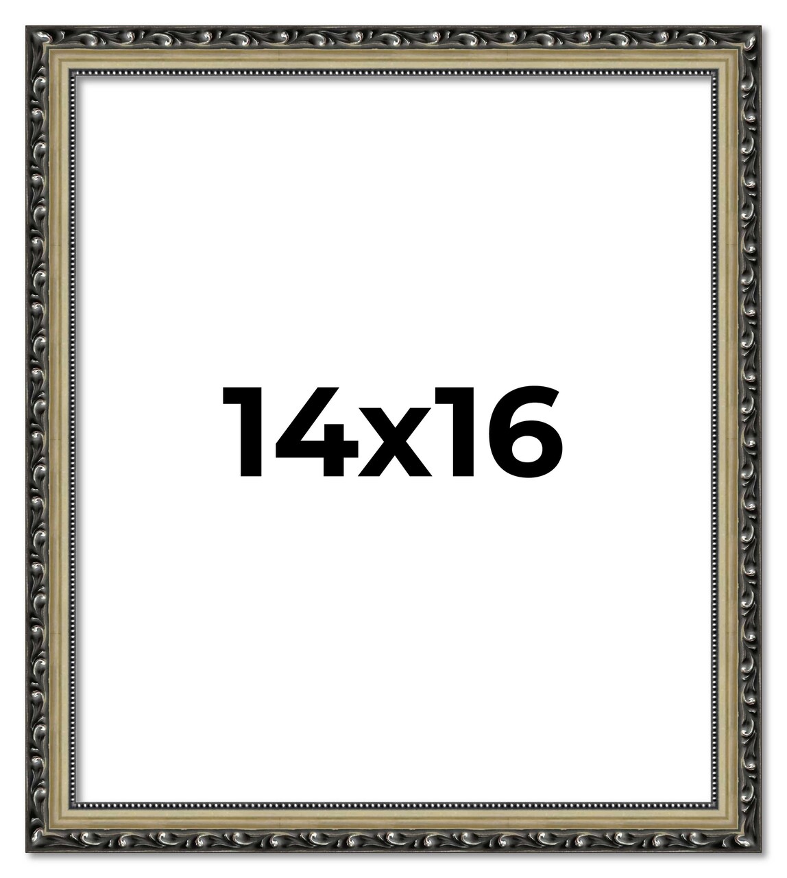 14x16 Museum-Quality Picture Frame with UV-Resistant Acrylic & Acid-Free Backing, Available in 4 Finishes - Gold, Silver, Bronze, and Black